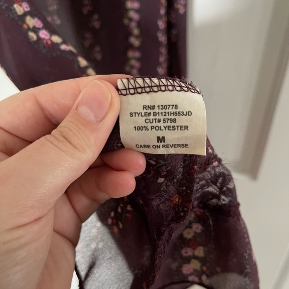 Living Doll Purple Floral flowy tank top - Picture 8 of 9